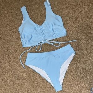 ROMWE 2 piece blue bikini, medium